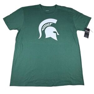 NWT-NCAA Captivating Michigan State Spartans Mens Green Team Shirt Adult Size XL